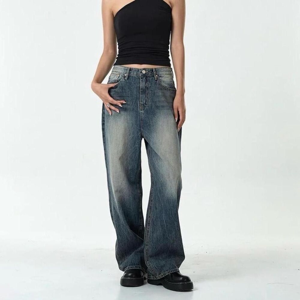 Brandy-melville Women's Blue and Navy Jeans